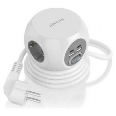 REGLETA ENCHUFES AISENS 3 TOMAS + 2XUSB-C, 2XUSB-A 1.4M BLANCO