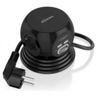 REGLETA ENCHUFES AISENS 3 TOMAS + 2XUSB-C, 2XUSB-A 1.4M NEGRO