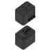 ADAPTADOR AISENS ENCHUFE UNIVERSAL VIAJE CARGADOR USB GAN 25W NEGRO