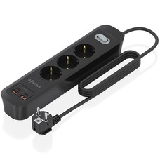 Aisens Regleta 3 tomas interruptor PD 2xUSBC 2xUSB-IA2 Aisens Regleta 3 tomas interruptor PD 2xUSBC 2xUSB