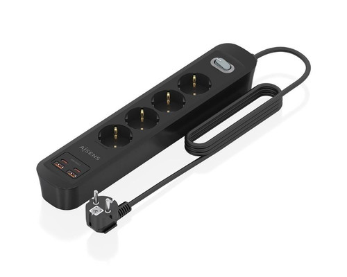 Aisens Regleta 4 tomas interruptor PD 2xUSBC 2xUSB
