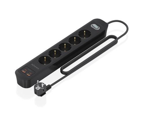 Aisens Regleta 5 tomas interruptor PD 2xUSBC 2xUSB