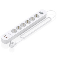 Aisens Regleta 6 tomas interruptor PD 2xUSBC 2xUSB
