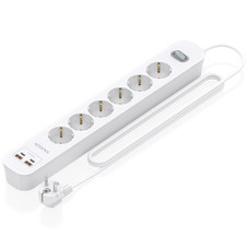 Aisens Regleta 6 tomas interruptor PD 2xUSBC 2xUSB-IA2 Aisens Regleta 6 tomas interruptor PD 2xUSBC 2xUSB