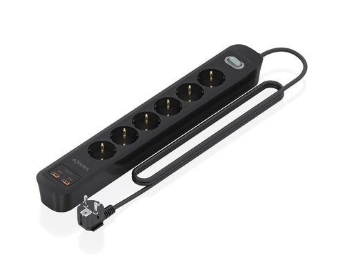 Aisens Regleta 6 tomas interruptor PD 2xUSBC 2xUSB