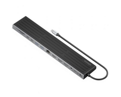 USB-C DOCK AISENS 13 EN 1 USB-C A 2XHDMI 1XDP 1XRJ45 1XSD 1XRANURA KENSINGTON