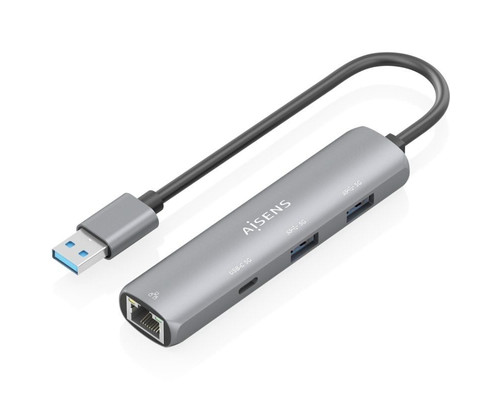 USB3.0 DOCK AISENS USB-A A ETHERNET GIGABIT HUB 1XUSB-C+2XUSB-A GRIS 15CM-DI4 USB3.0 DOCK AISENS USB-A A ETHERNET GIGABIT HUB 1XUSB-C+2XUSB-A GRIS 15CM