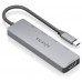 USB-C DOCK AISENS 5 EN 1 HDMI 2XUSB-A USB-C USB-C PD GRIS 15CM