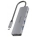 USB-C DOCK AISENS 5 EN 1 HDMI 2XUSB-A USB-C USB-C PD GRIS 15CM