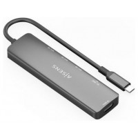 USB-C DOCK AISENS 6 EN 1 USB-C A 1XHDMI 3XUSB-A 1XSD 1XMICRO SD 15CM
