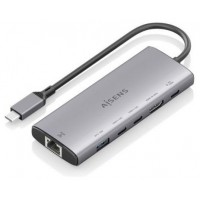 USB-C DOCK AISENS 6 EN 1 HDMI RJ45 USB-A 10G 2XUSB-C 10G USB-C PD 20CM