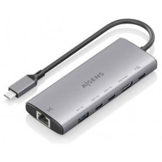 USB-C DOCK AISENS 6 EN 1 HDMI RJ45 USB-A 10G 2XUSB-C 10G USB-C PD 20CM