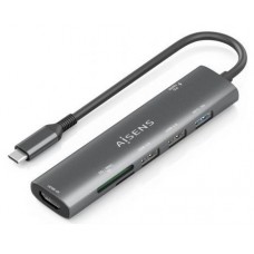 USB-C DOCK AISENS 7 EN 1 USB-C A HDMI 2XUSB-A USB-A PD 100W SD MICRO SD