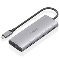 USB-C DOCK AISENS 7 EN 1 HDMI USB 10G 2XUSB-C 10G SD MICRO SD PD 100W