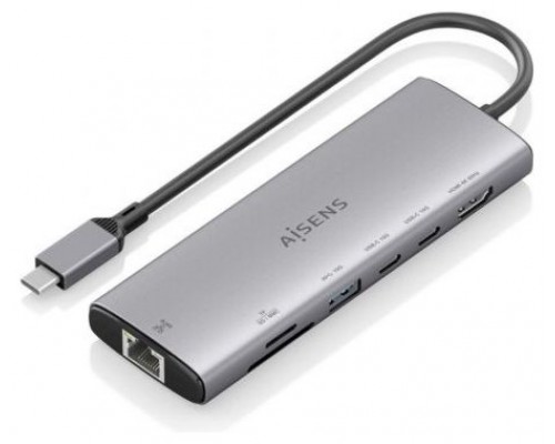 USB-C DOCK AISENS 7 EN 1 HDMI RJ45 USB 10G 2XUSB-C 10G SD MICRO SD 20CM