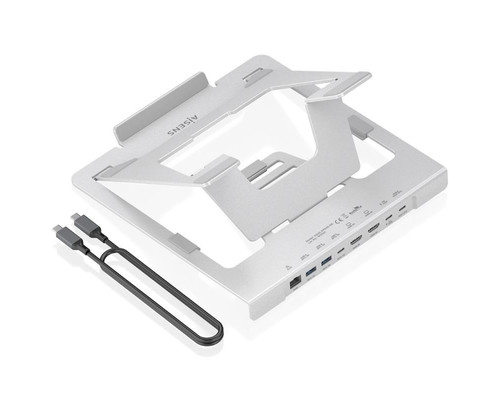 SOPORTE AISENS SOBREMESA AJUSTABLE PORTATIL/TABLET USB-C DOCK 7 EN 1