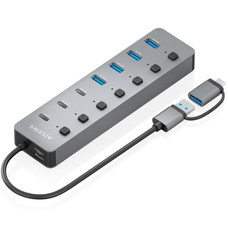 HUB AISENS USB3.1 Gen1 USB-C+USB-A-4xUSB-A+3xUSB-C+1xUSB-C/H ALIM-DI6 HUB AISENS USB3.1 Gen1 USB-C+USB-A-4xUSB-A+3xUSB-C+1xUSB-C/H ALIM