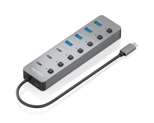 HUB AISENS USB3.2 Gen2 10G USB-C-4xUSB-A+3xUSB-C+1xUSB-C PD3.0 100W 30CM-DI8 HUB AISENS USB3.2 Gen2 10G USB-C-4xUSB-A+3xUSB-C+1xUSB-C PD3.0 100W 30CM