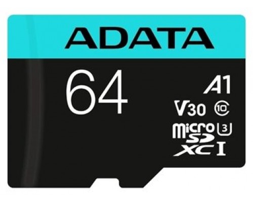 ADATA microSDXC/SDHC UHS-I U3 64GB c/adapt