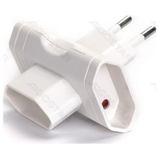 ENCHUFE DE CONVERSION ALEMAN 1 A 3 10A BLANCO AIGOSTAR-AA0 ENCHUFE DE CONVERSION ALEMAN 1 A 3 10A BLANCO AIGOSTAR