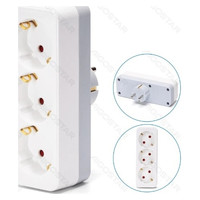 ENCHUFE DE CONVERSION ALEMAN 1 A 3 16A BLANCO/GRIS AIGOSTAR