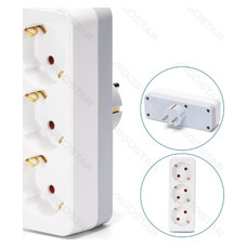 ENCHUFE DE CONVERSION ALEMAN 1 A 3 16A BLANCO/GRIS AIGOSTAR-AA0 ENCHUFE DE CONVERSION ALEMAN 1 A 3 16A BLANCO/GRIS AIGOSTAR