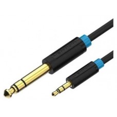 CABLE AUDIO ESTEREO JACK 6.5/M JACK 6.5/M 0.5 M NEGRO VENTION