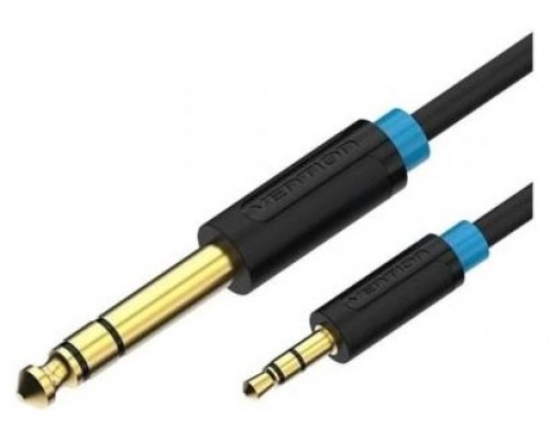 CABLE AUDIO ESTEREO JACK 6.5/M JACK 6.5/M 0.5 M NEGRO VENTION