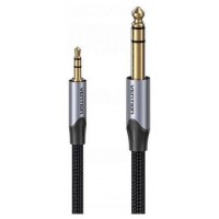 CABLE AUDIO ESTEREO JACK 3.5/M JACK 6.3/M 0.5 M GRIS VENTION