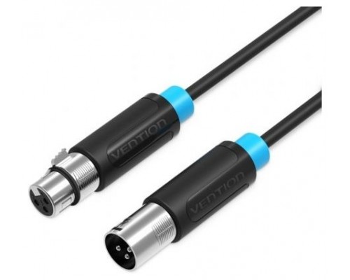 CABLE AUDIO ESTEREO XLR/M XLR/H 2 M NEGRO VENTION