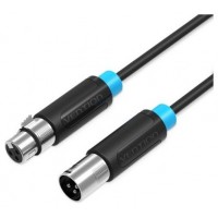 CABLE AUDIO ESTEREO XLR/M XLR/H 5 M NEGRO VENTION