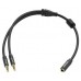 CABLE AUDIO ESTEREO 2xJACK 3.5/M JACK 3.5/H 0.30 M NEGRO VENTION