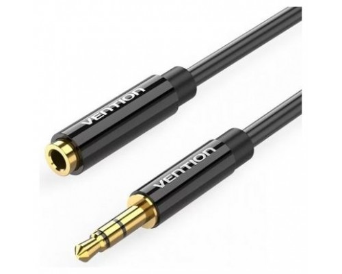 CABLE AUDIO ESTEREO JACK 3.5/M JACK 3.5/H 0.5 M NEGRO VENTION