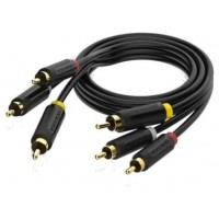 CABLE AUDIO ESTEREO 3xRCA/M - 3xRCA/M 2 M NEGRO VENTION