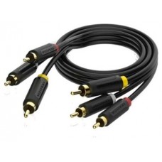 CABLE AUDIO ESTEREO 3xRCA/M - 3xRCA/M 2 M NEGRO VENTION