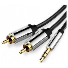 CABLE AUDIO ESTEREO JACK 3.5/M 2xRCA/M 5 M NEGRO VENTION