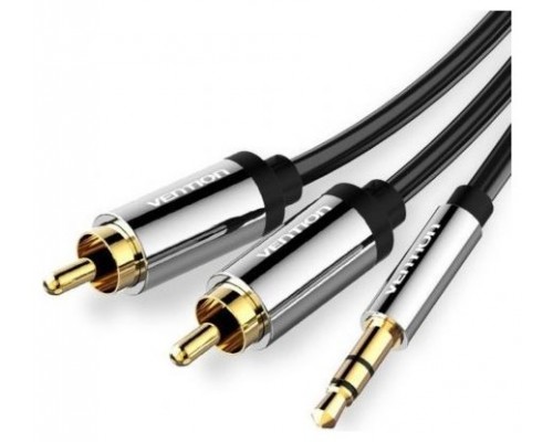 CABLE AUDIO ESTEREO JACK 3.5/M 2xRCA/M 10 M NEGRO VENTION