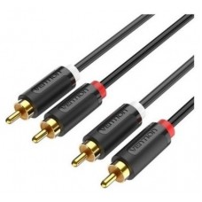 CABLE AUDIO ESTEREO 2xRCA/M - 2xRCA/M 1.5 M NEGRO VENTION