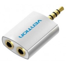 ADAPTADOR AUDIO JACK 3.5/M A 2xJACK 3.5/H BLANCO VENTION