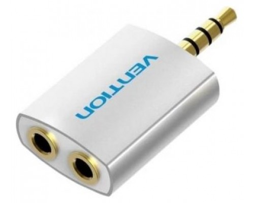 ADAPTADOR AUDIO JACK 3.5/M A 2xJACK 3.5/H BLANCO VENTION