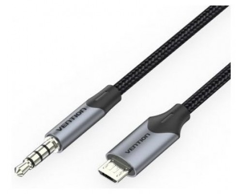 CABLE AUDIO MICROUSB/M JACK 3.5/M 1.5 M NEGRO VENTION