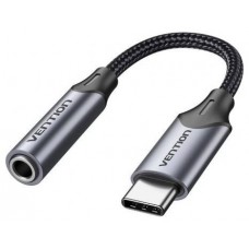 ADAPTADOR AUDIO JACK 3.5/H USB-C 0.10 M GRIS VENTION