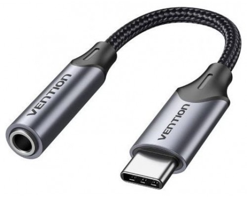 ADAPTADOR AUDIO JACK 3.5/H USB-C 0.10 M GRIS VENTION