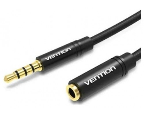 CABLE AUDIO ESTEREO JACK 3.5/M JACK 3.5/H 1.5 M NEGRO VENTION