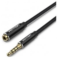 CABLE AUDIO ESTEREO JACK 3.5/M JACK 3.5/H 0.50 M NEGRO VENTION