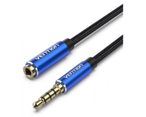 CABLE AUDIO ESTEREO JACK 3.5/M JACK 3.5/H 0.5 M AZUL VENTION