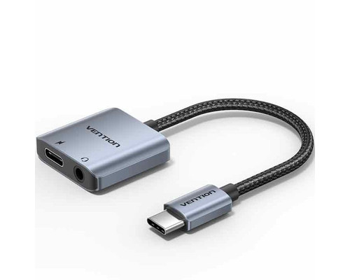 ADAPTADOR AUDIO USB-C/M JACK 3.5/H GRIS VENTION