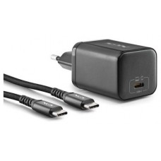 CARGADOR PARED GaN2 USB-C + CABLE 65W NEGRO NGS