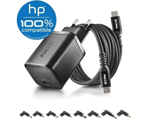 NGS PACK CARGA USBC 65W+CABL 1,5M+5 CLAVIJ HP-IA4 NGS PACK CARGA USBC 65W+CABL 1,5M+5 CLAVIJ HP