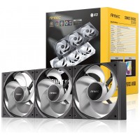 KIT 3 VENTILADORES AUXILIAR C120R A-RGB NEGRO ANTEC